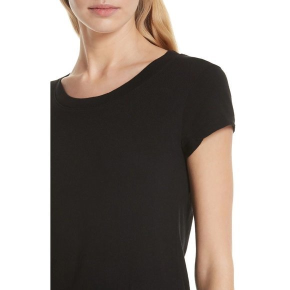 L'AGENCE Cory Round Neck Tee in Black - Size Small - Picture 4 of 6